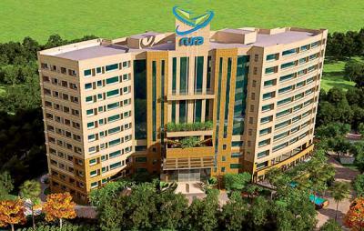 RURA Headquarters under construction at Nyarugenge, Kigali City Rwanda (top) and what it will look like when finished.